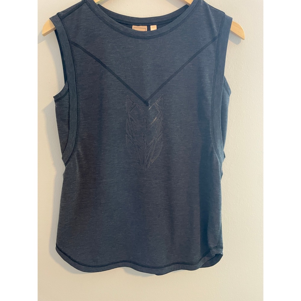 Indygena Womens XS Gray Sleeveless Activewear Tank Top Tencel Blend Heathered